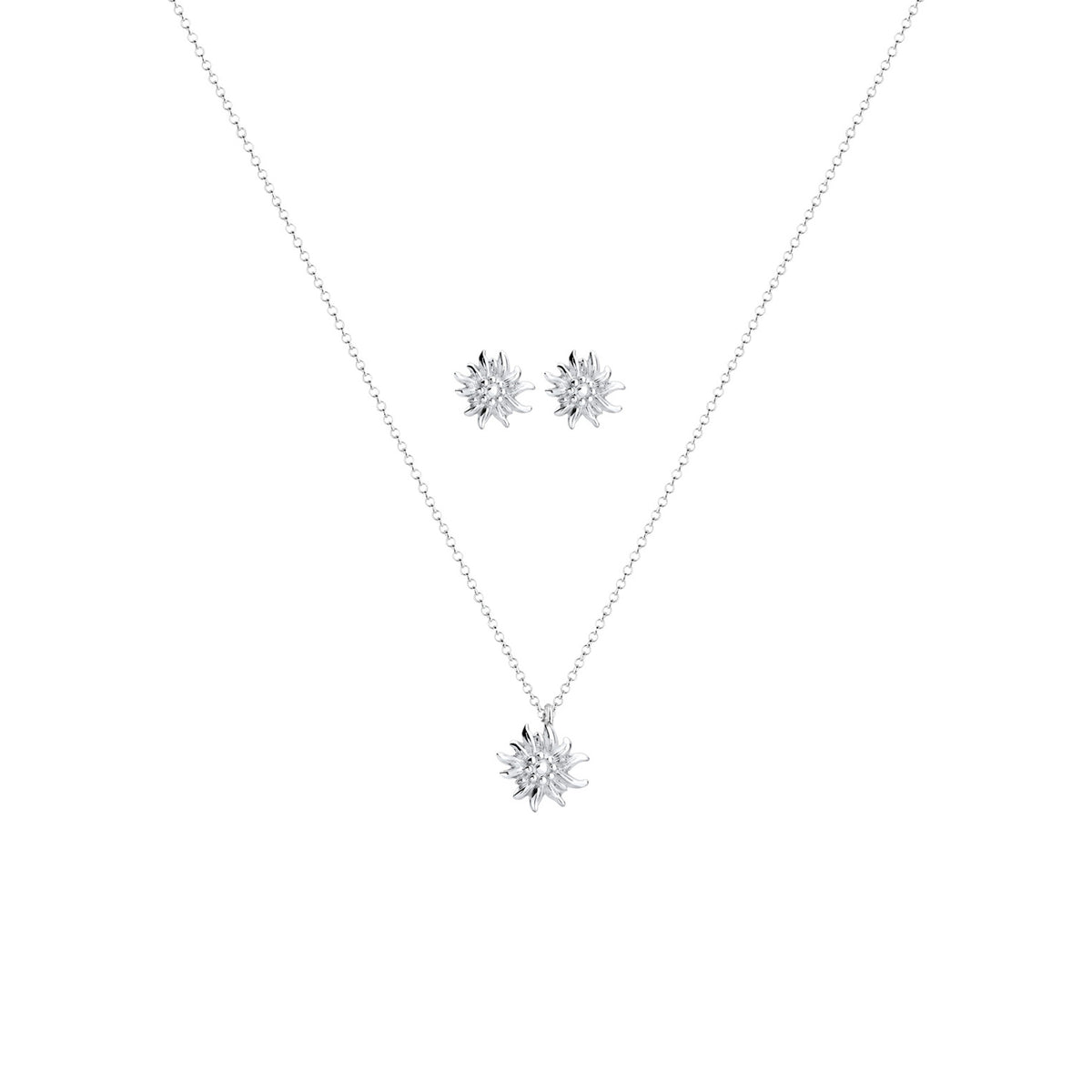 Silber - Elli | Schmuckset  Edelweiss | 925er Sterling Silber