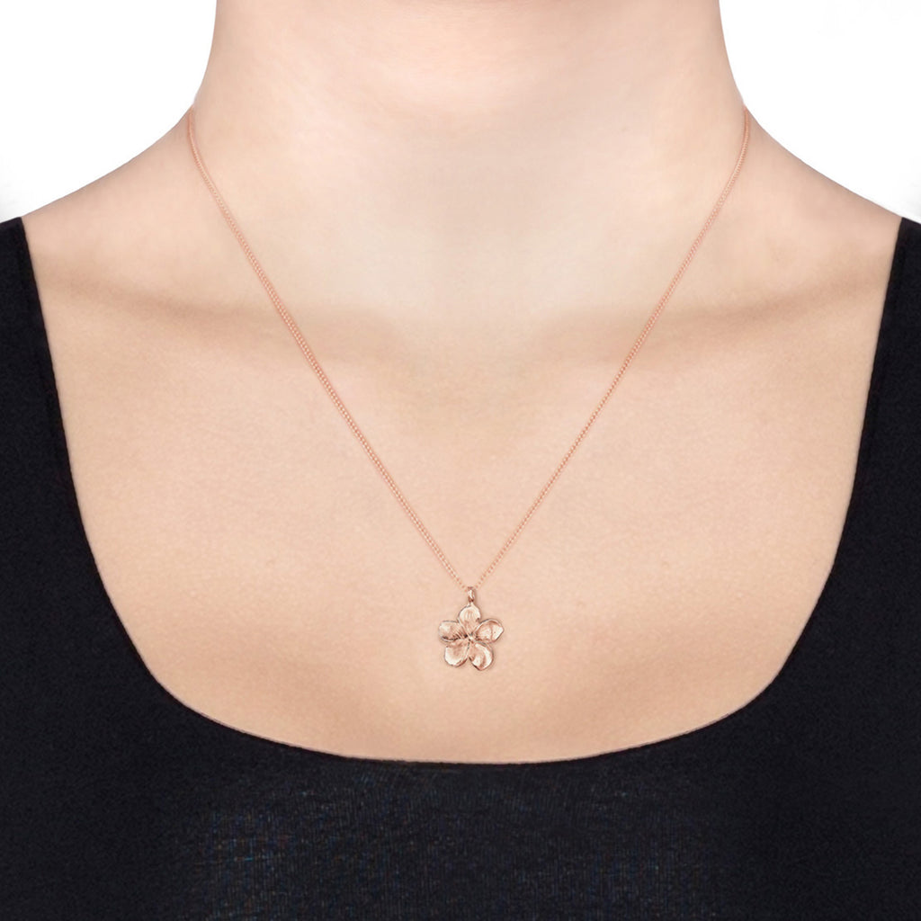 Roségold - Elli | Schmuckset  Frangipani Blüte | 925 Sterling Silber Rosegold