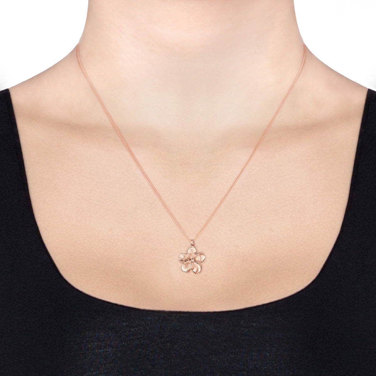 Roségold - Elli | Schmuckset  Frangipani Blüte | 925 Sterling Silber Rosegold