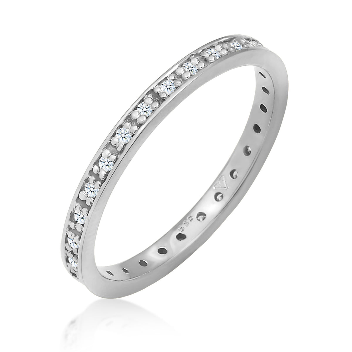 Weiß - Elli DIAMONDS | Verlobungsring | Diamant ( Weiß, 0,14 ct ) | 585 Weißgold