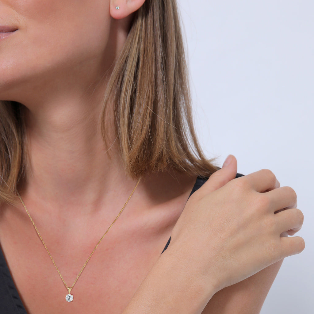 Weiß - Elli PREMIUM | Schmuckset  | Zirkonia ( Weiß ) | 585 Gelbgold