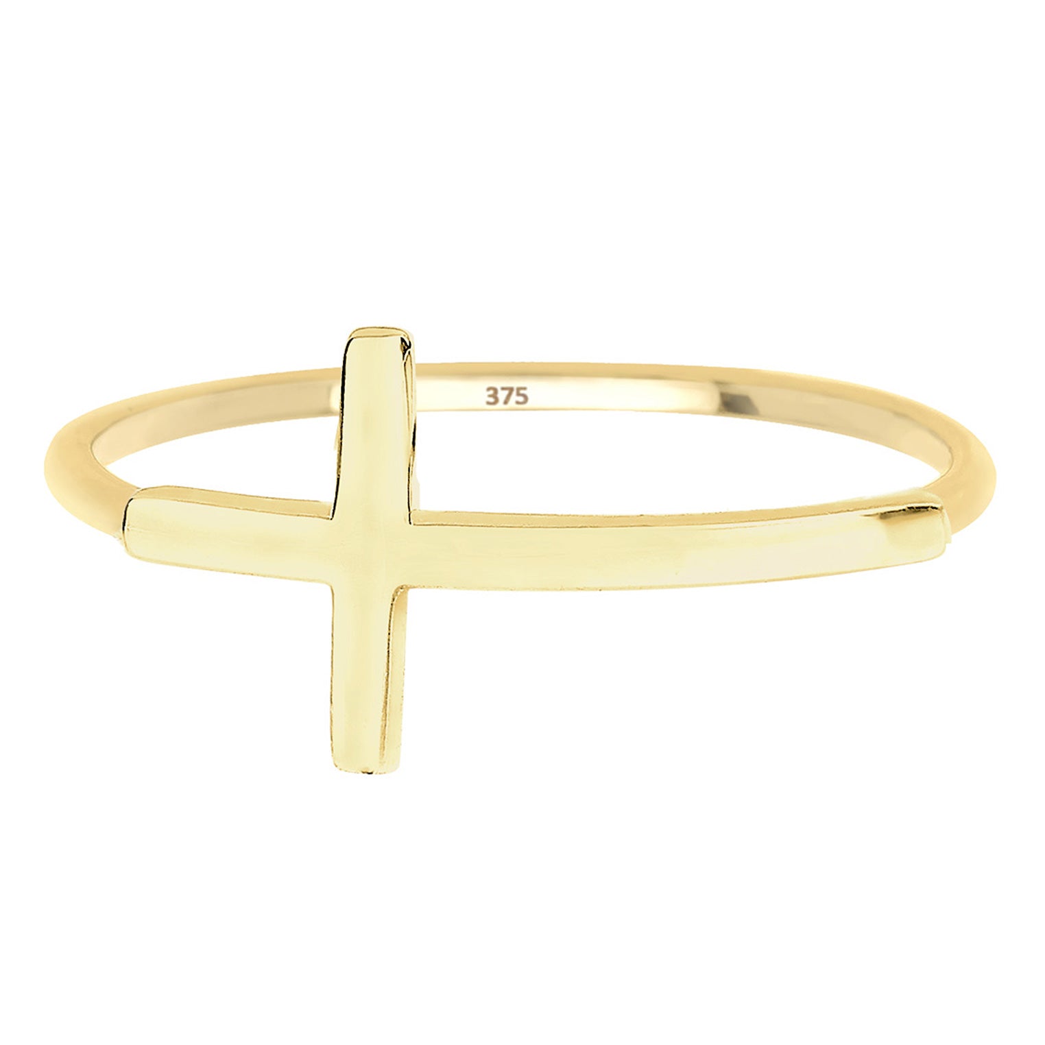Gold - Elli PREMIUM | Ring Kreuz | 375 Gelbgold