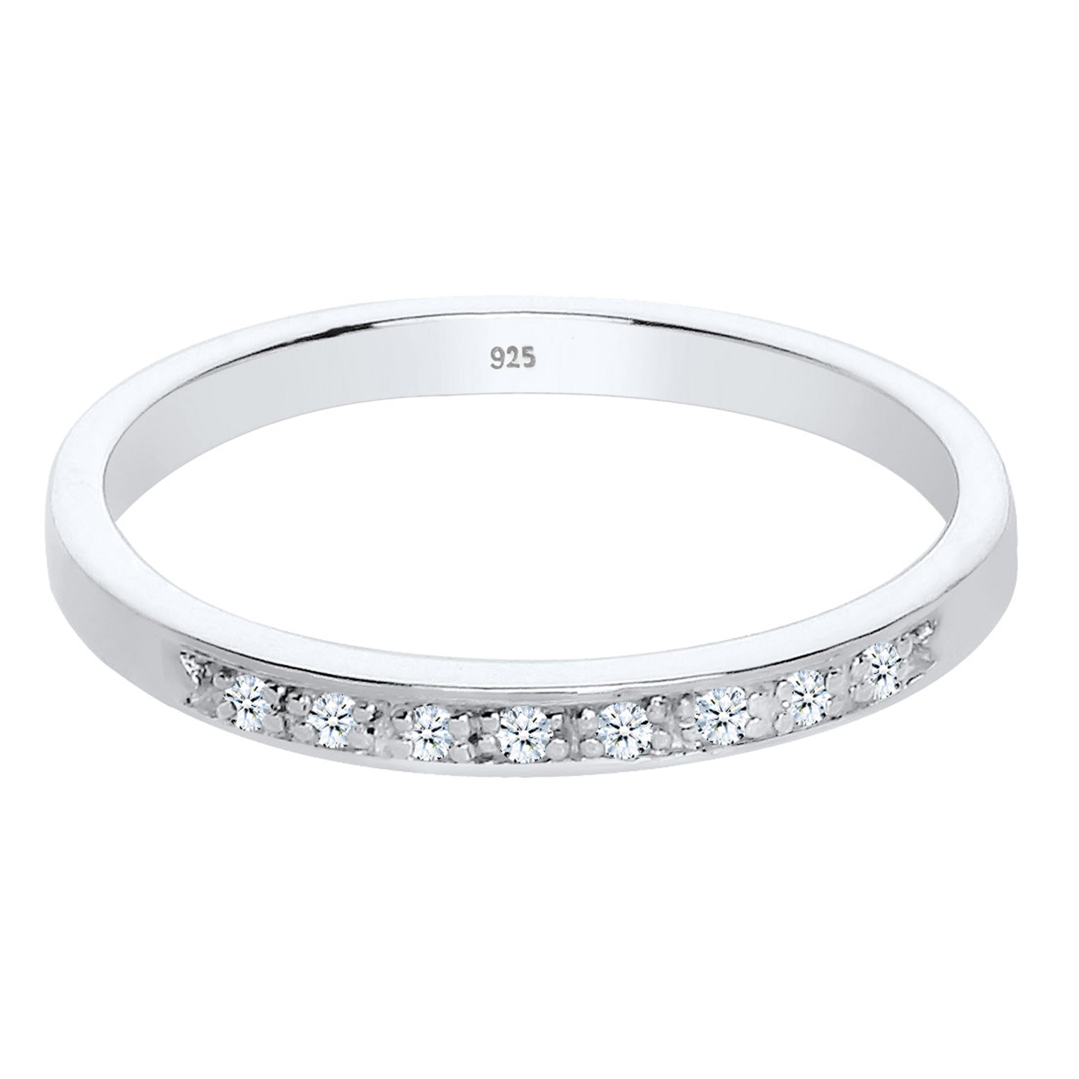Weiß - Elli DIAMONDS | Verlobungsring | Diamant ( Weiß, 0,04 ct ) | 925er Sterling Silber