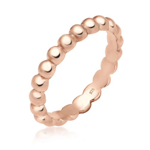 Roségold - Elli | Ring Kugel | 925 Sterling Silber Rosegold