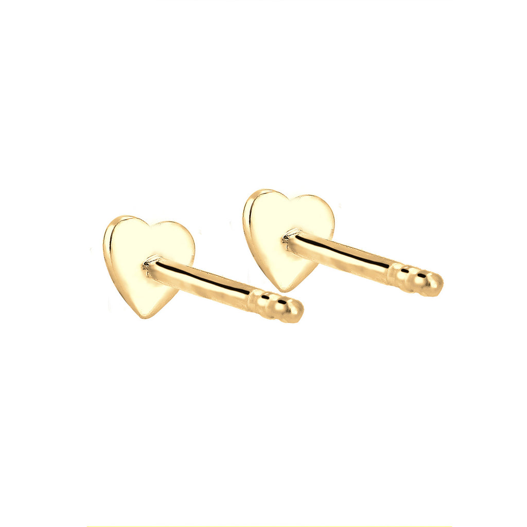 Gold - Elli PREMIUM | Ohrstecker Herz | 585 Gelbgold