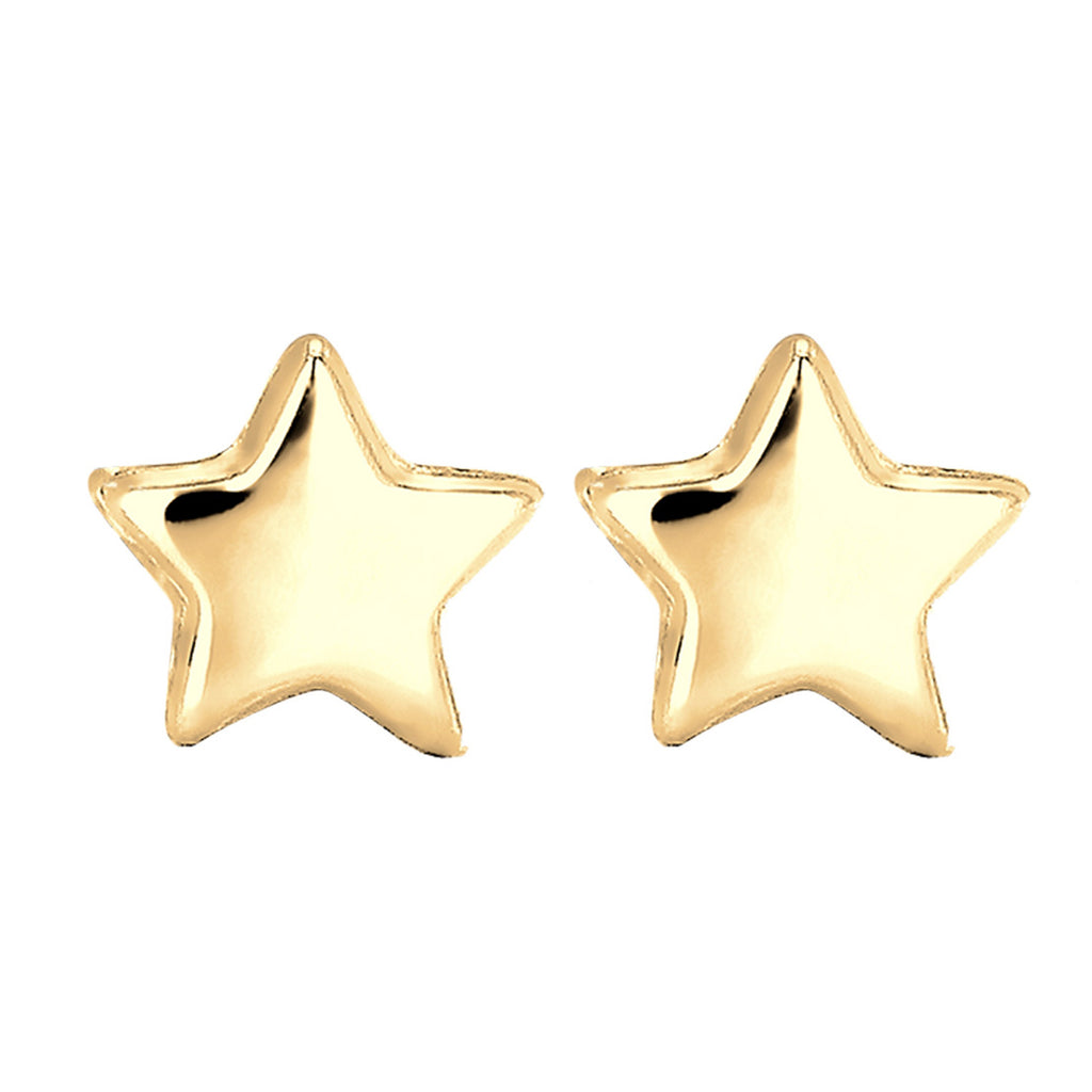 Gold - Elli PREMIUM | Ohrstecker Stern | 585 Gelbgold