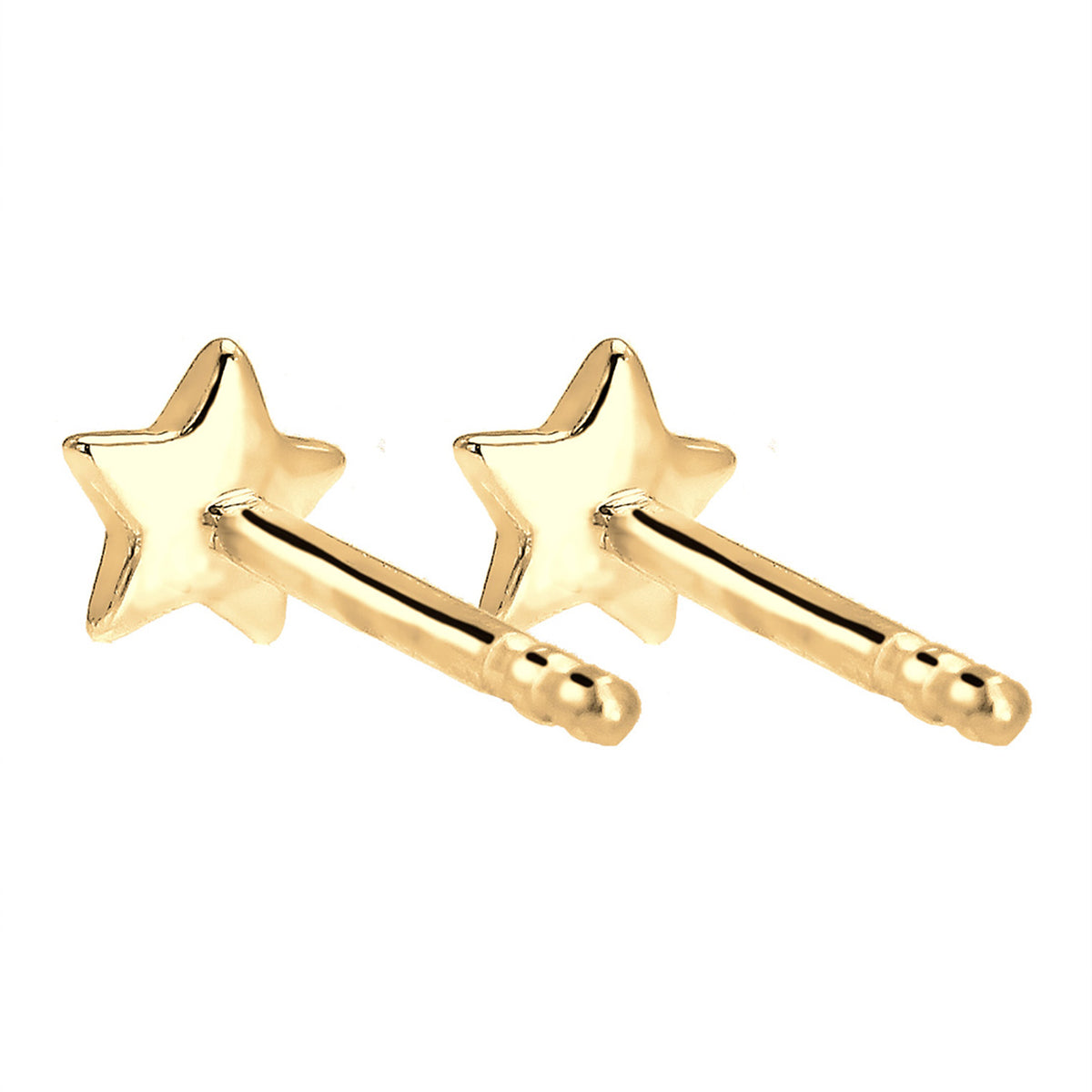 Gold - Elli PREMIUM | Ohrstecker Stern | 585 Gelbgold