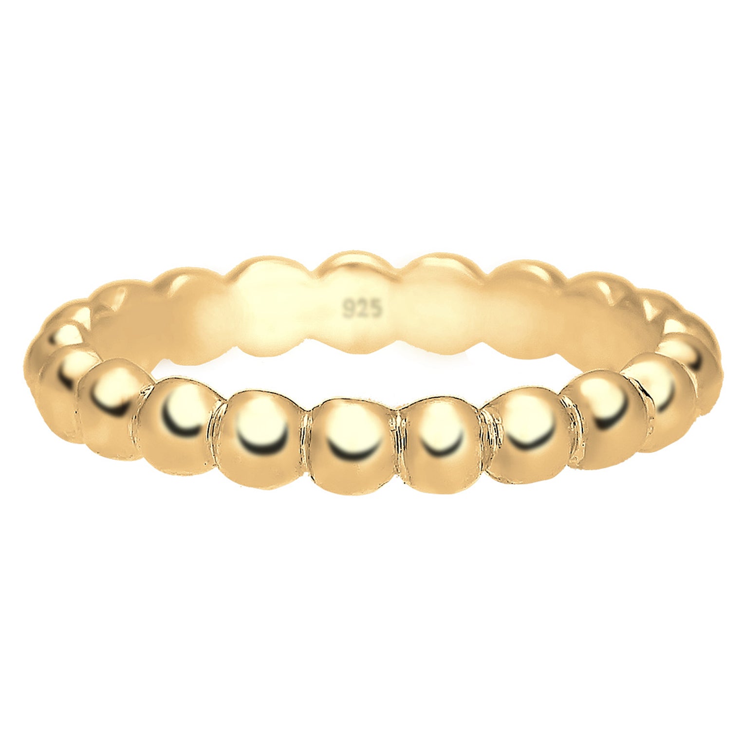 Gold - Elli | Ring Kugel | 925 Sterling Silber vergoldet