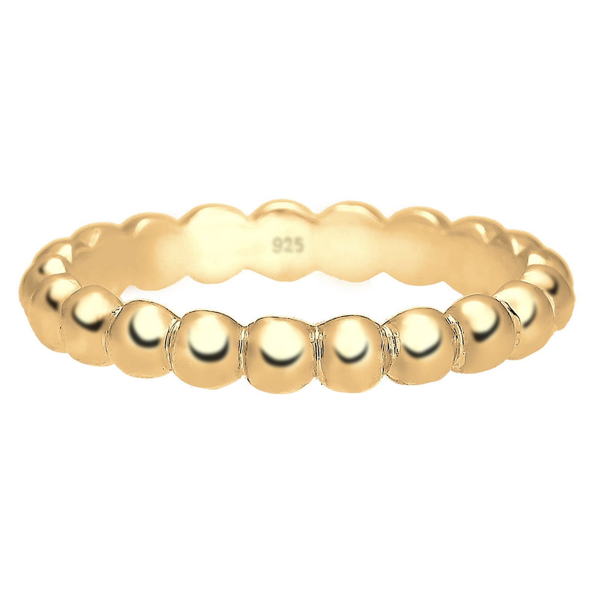 Gold - Elli | Ring Kugel | 925 Sterling Silber vergoldet