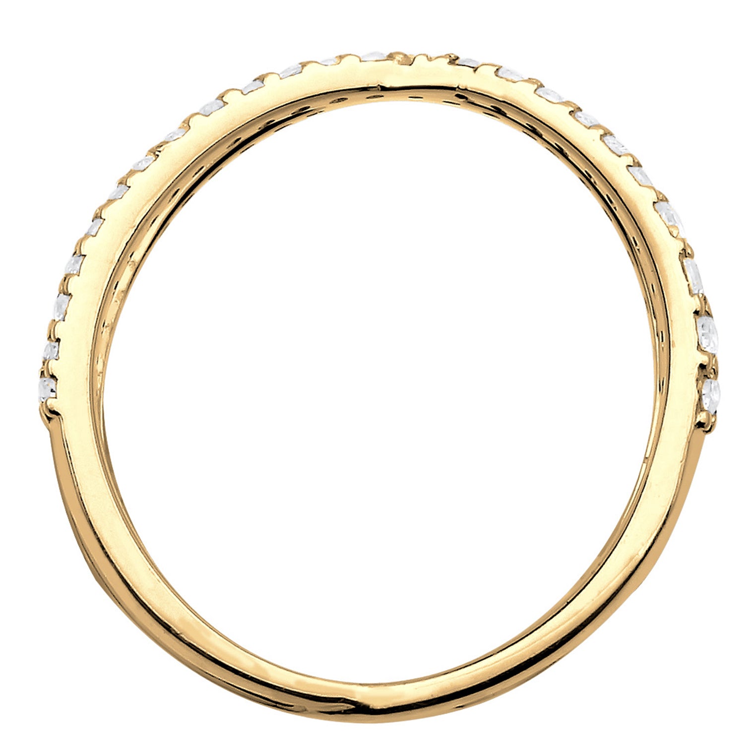 Gold - Elli | Ring Kreuz | Zirkonia ( Weiß ) | 925 Sterling Silber vergoldet