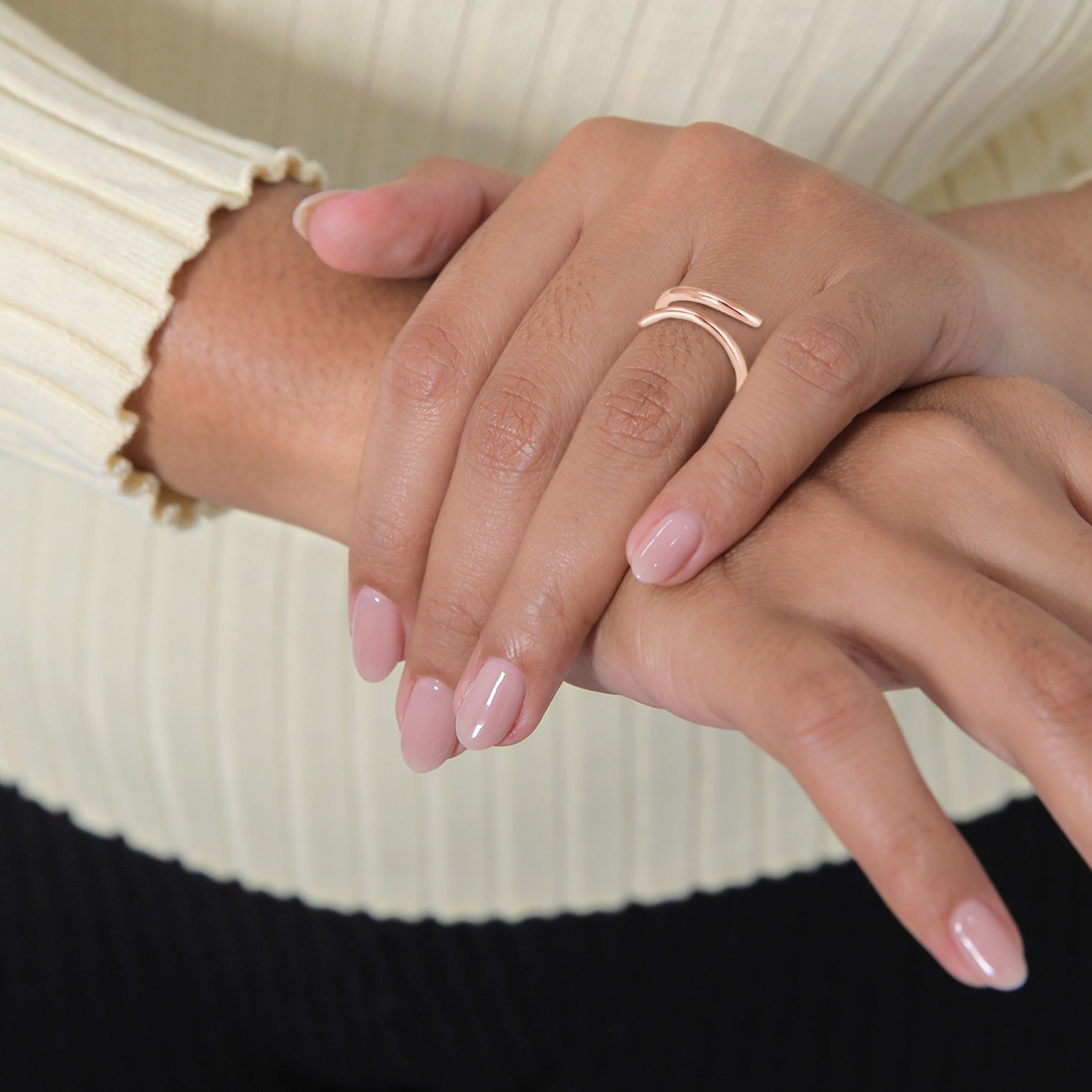 Roségold - Elli | Ring Geo | 925 Sterling Silber Rosegold