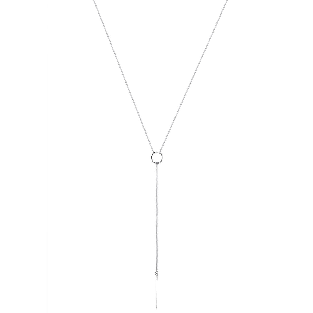 Silber - Elli | Y-Halskette Geo | 925er Sterling Silber