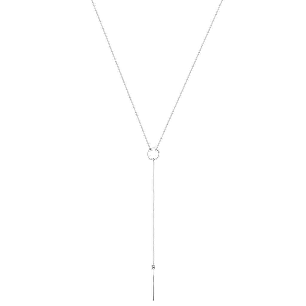 Silber - Elli | Y-Halskette Geo | 925er Sterling Silber