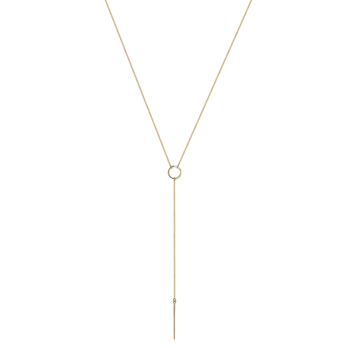 Gold - Elli | Y-Halskette Geo | 925 Sterling Silber vergoldet