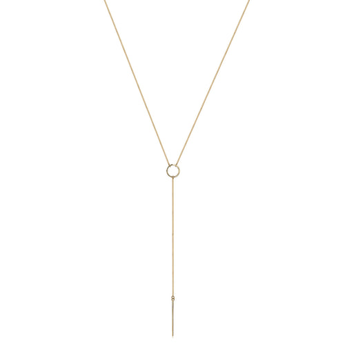 Gold - Elli | Y-Halskette Geo | 925 Sterling Silber vergoldet