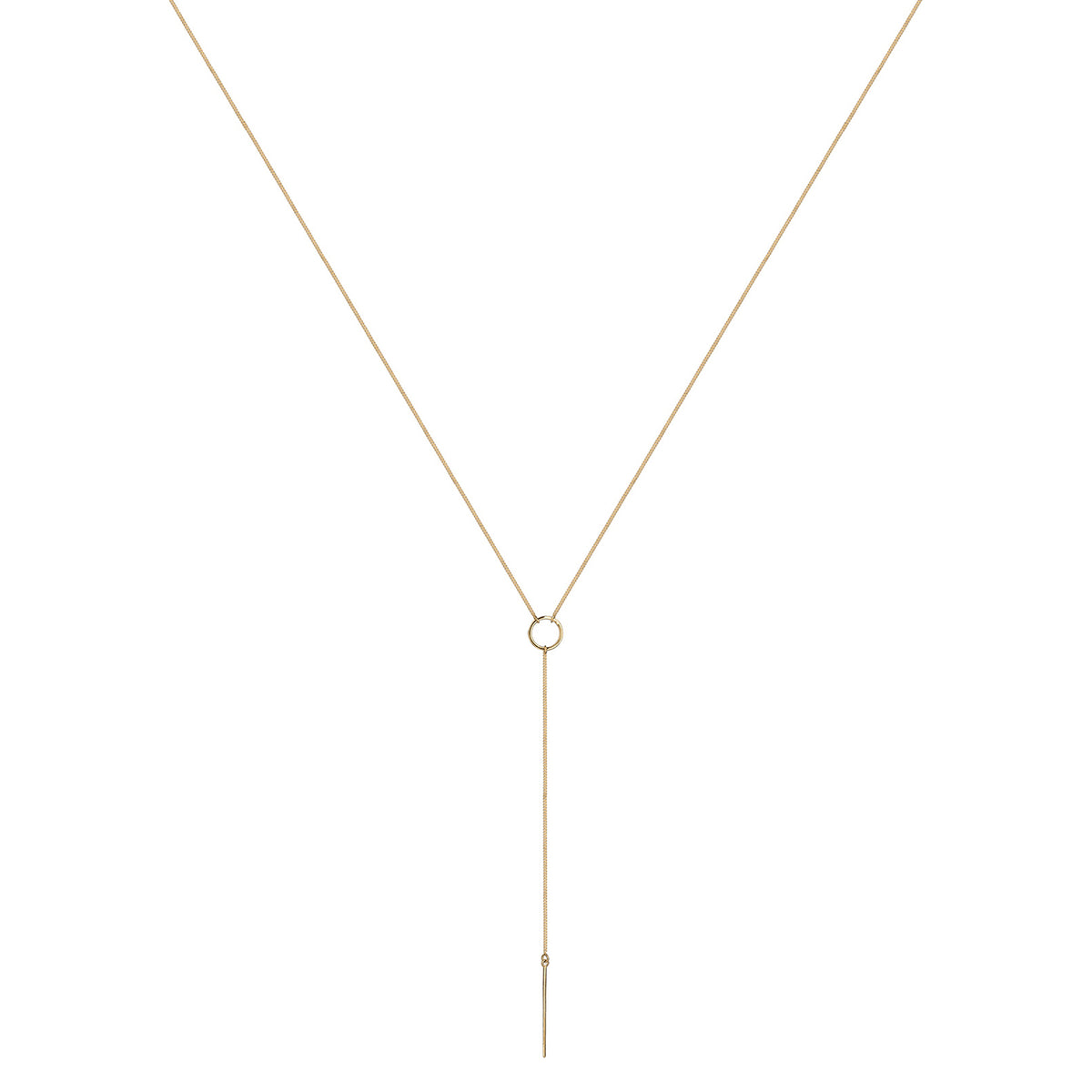 Gold - Elli | Y-Halskette Geo | 925 Sterling Silber vergoldet