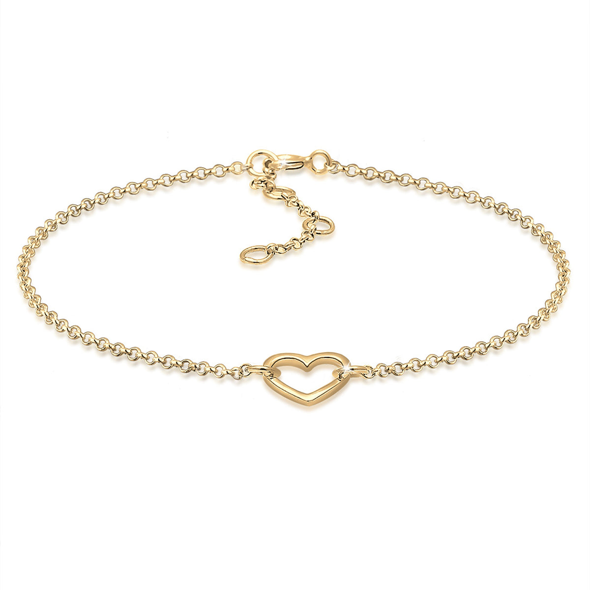 Gold - Elli | Armband Herz | 925 Sterling Silber vergoldet