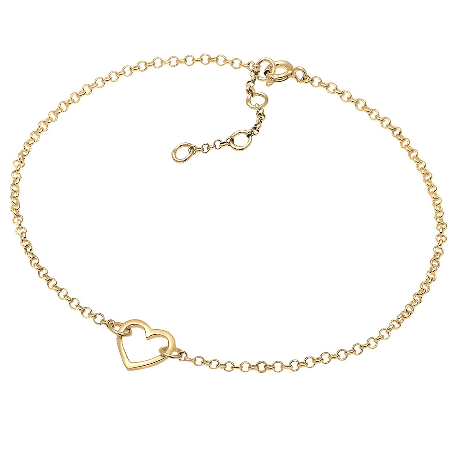 Gold - Elli | Armband Herz | 925 Sterling Silber vergoldet