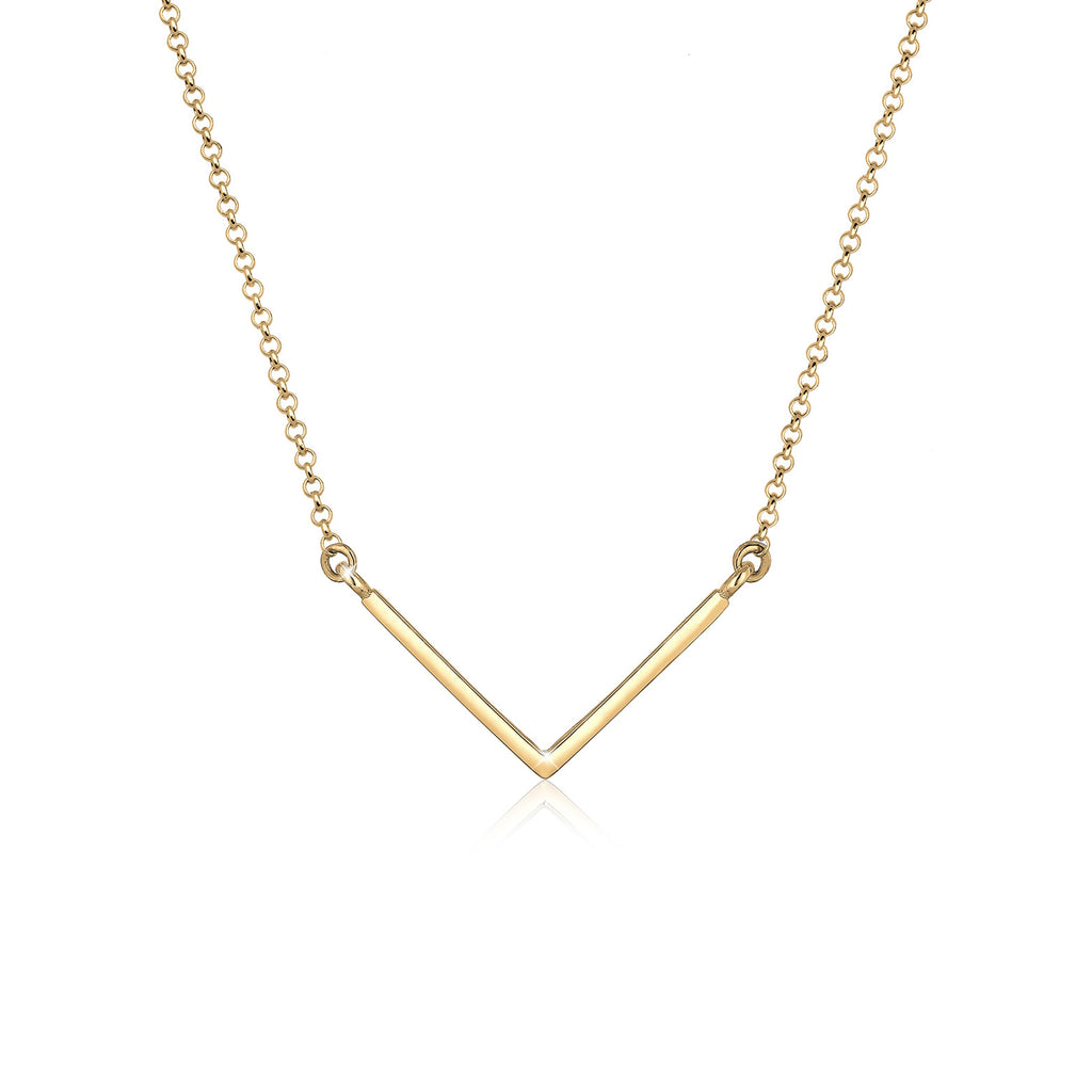 Gold - Elli | Halskette Dreieck | 925 Sterling Silber vergoldet