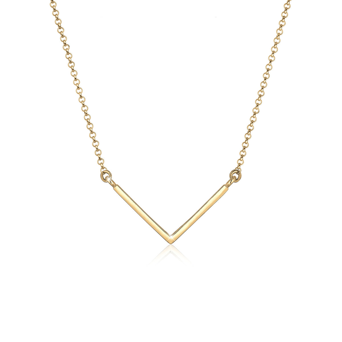 Gold - Elli | Halskette Dreieck | 925 Sterling Silber vergoldet