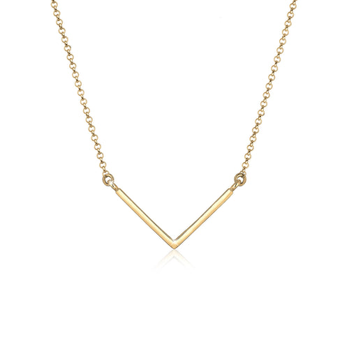 Gold - Elli | Halskette Dreieck | 925 Sterling Silber vergoldet