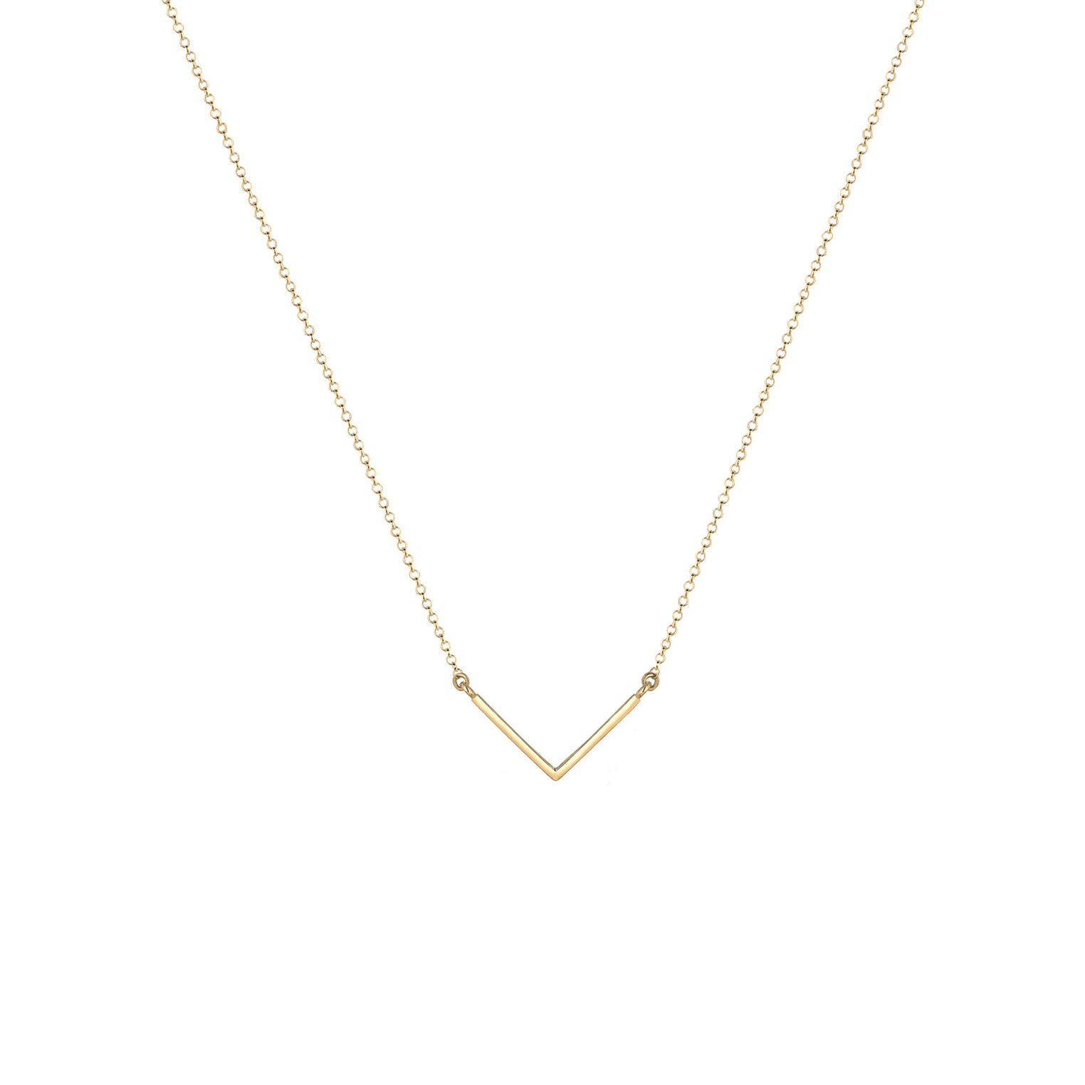 Gold - Elli | Halskette Dreieck | 925 Sterling Silber vergoldet