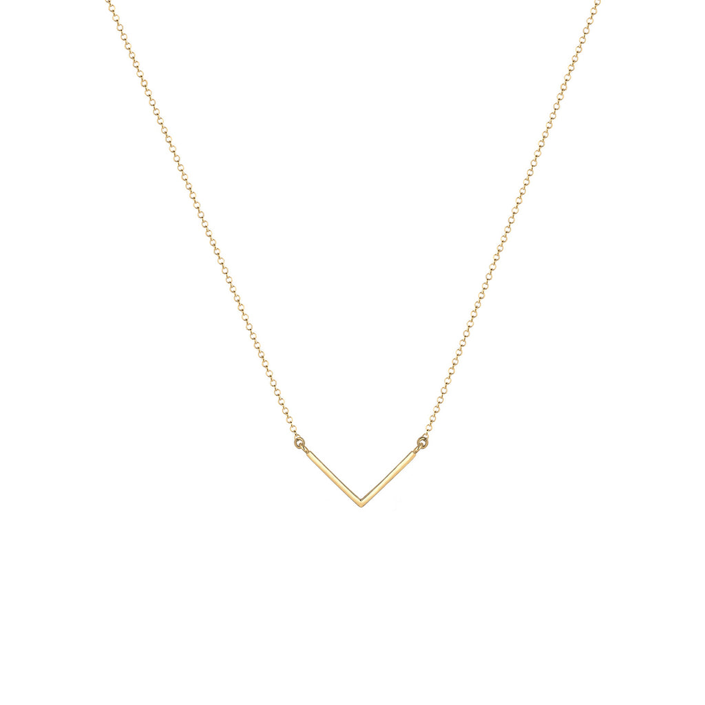 Gold - Elli | Halskette Dreieck | 925 Sterling Silber vergoldet