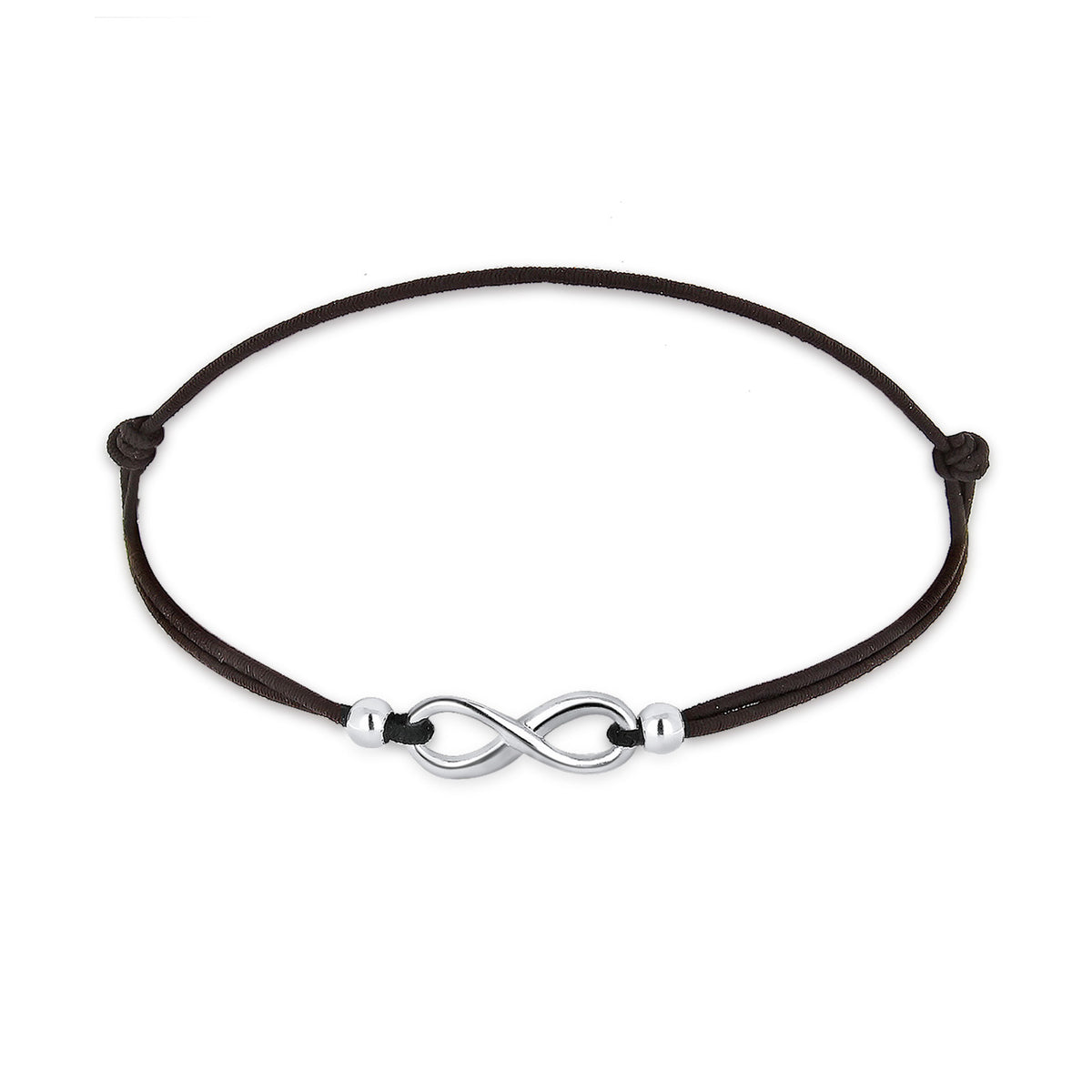 Schwarz - Elli | Armband Infinity | 925er Sterling Silber