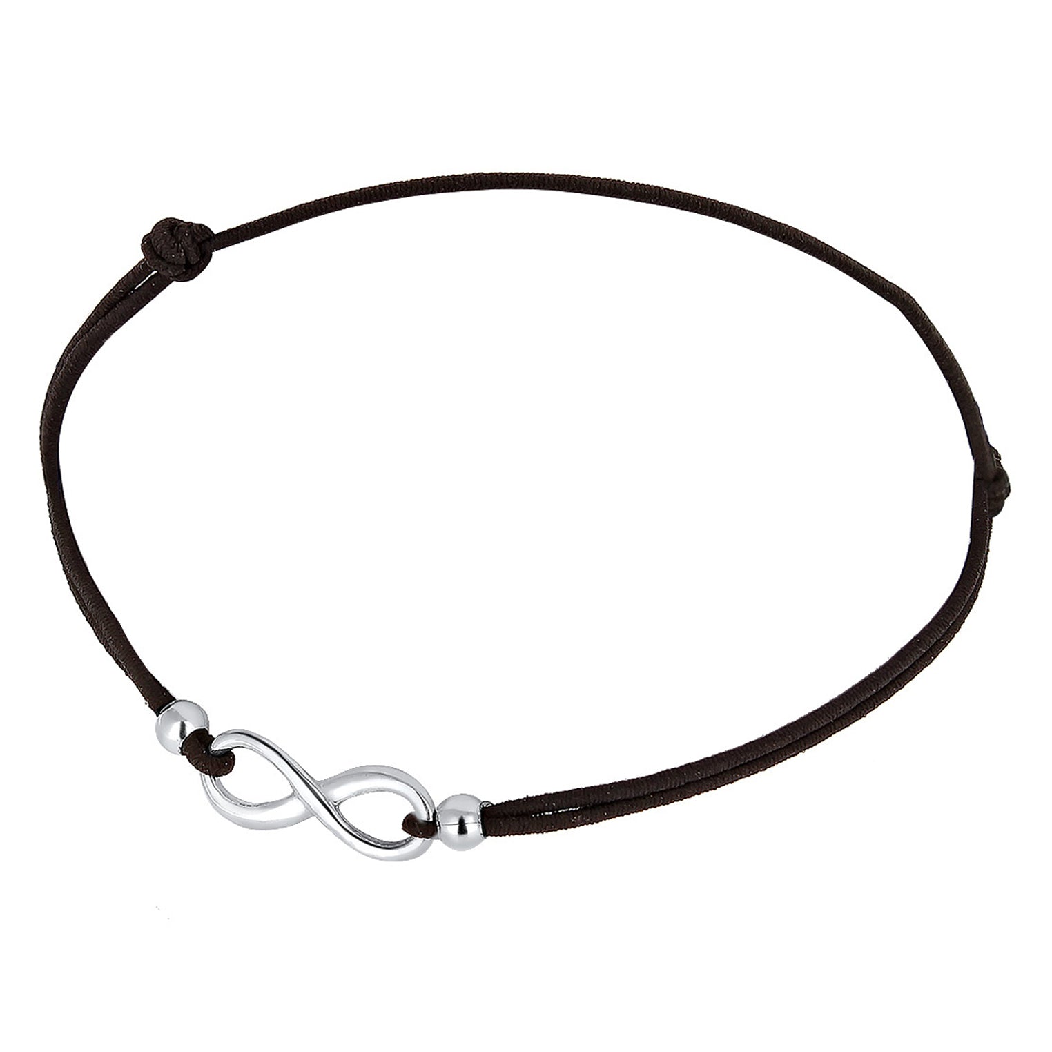 Schwarz - Elli | Armband Infinity | 925er Sterling Silber
