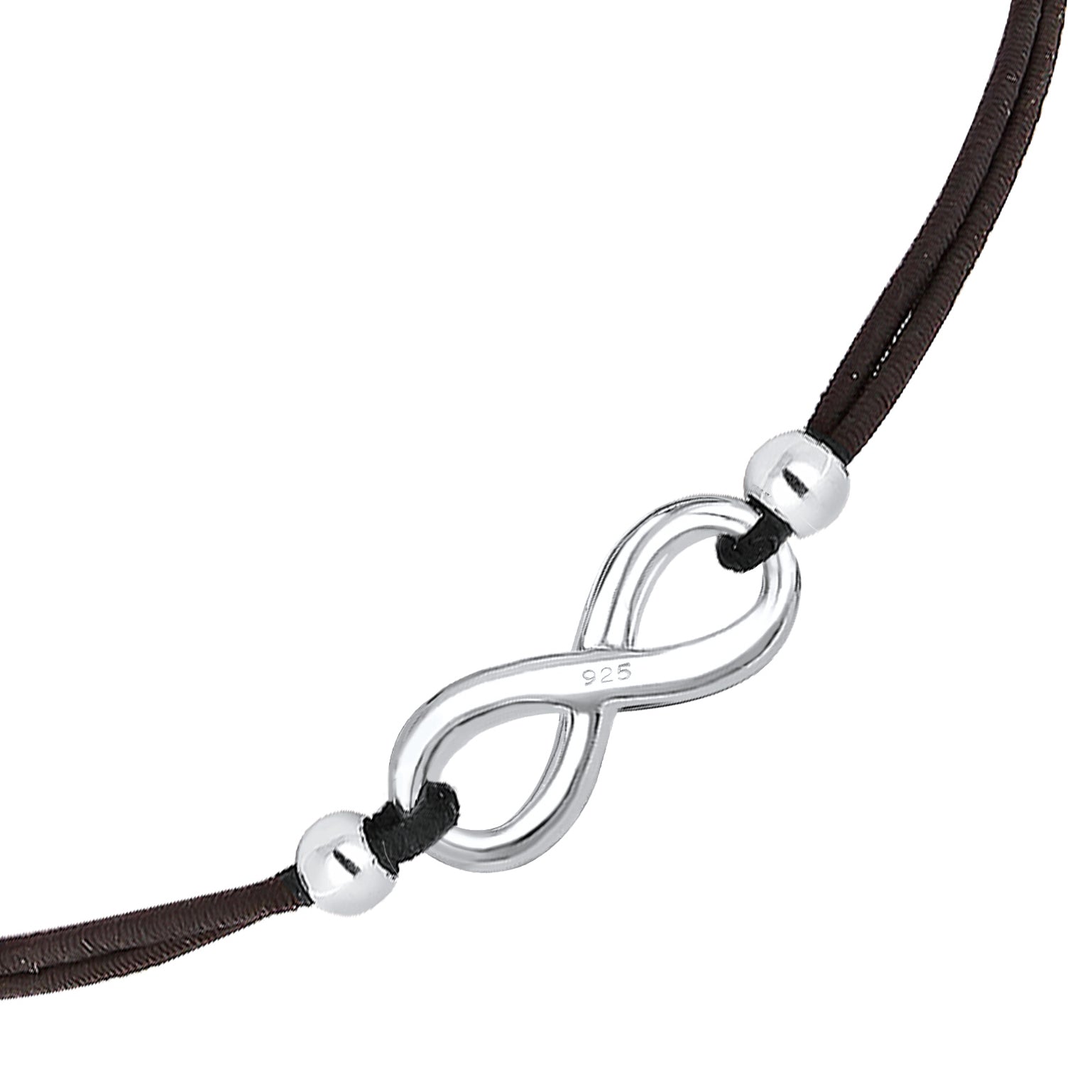 Schwarz - Elli | Armband Infinity | 925er Sterling Silber