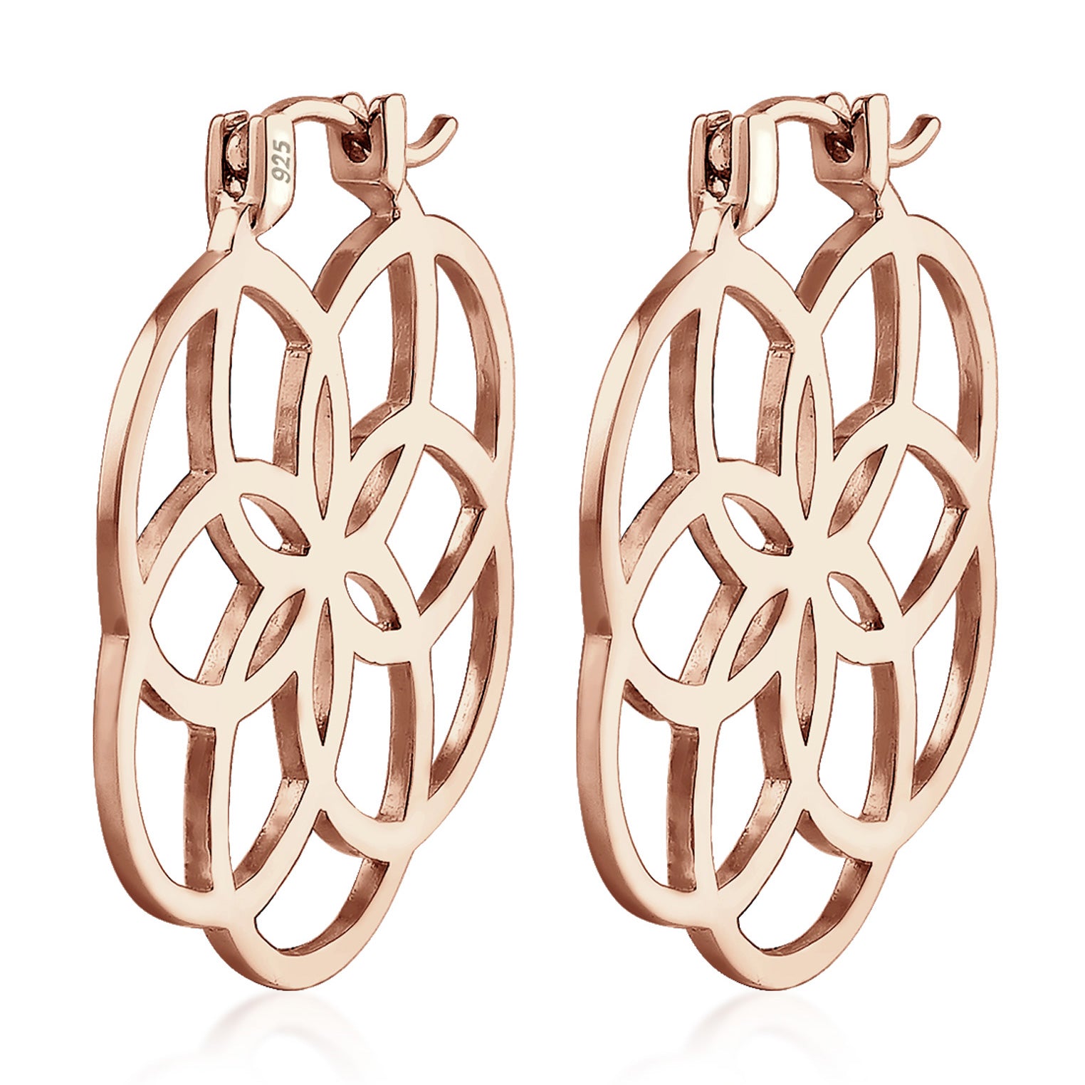 Roségold - Elli | Creole Ornament | 925 Sterling Silber Rosegold