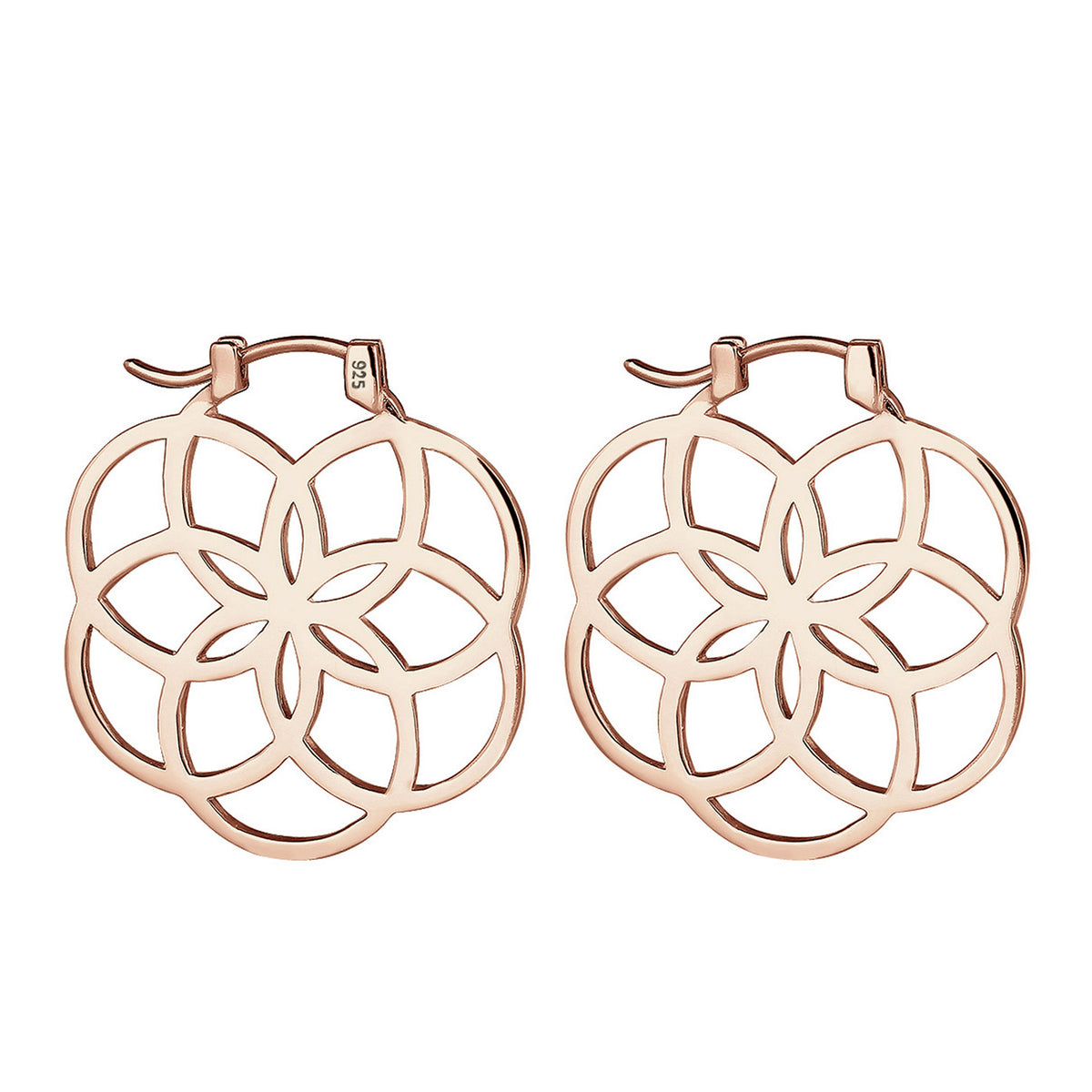 Roségold - Elli | Creole Ornament | 925 Sterling Silber Rosegold