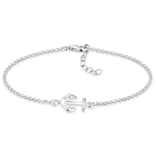 Silber - Elli | Armband Anker | 925er Sterling Silber