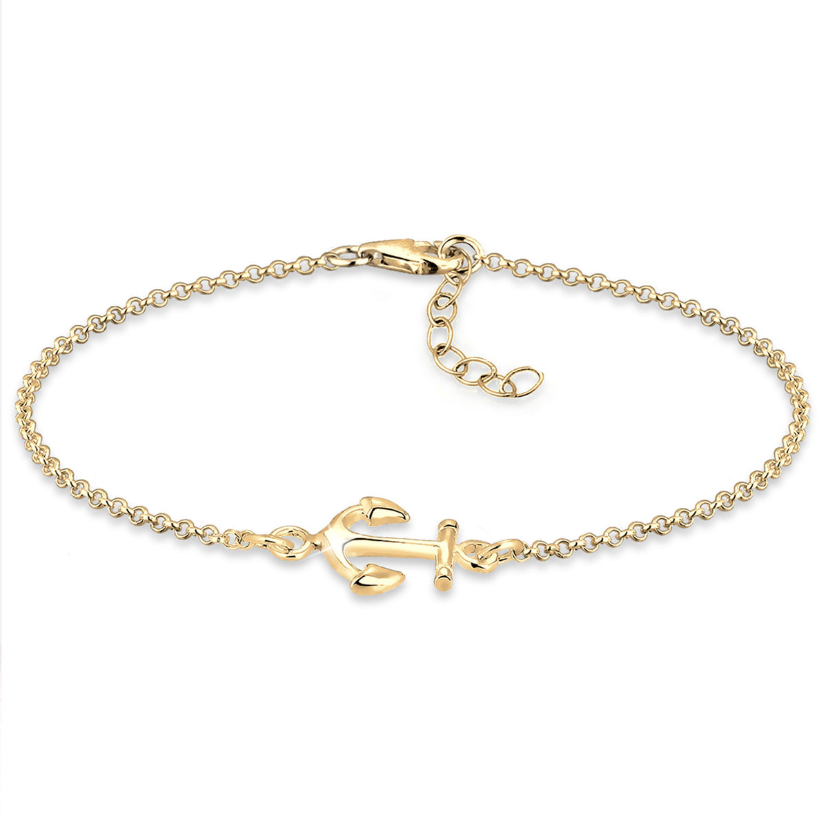 Gold - Elli | Armband Anker | 925 Sterling Silber vergoldet