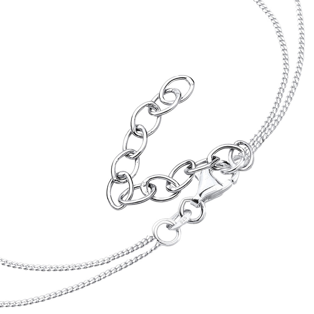 Silber - Elli | Layer-Halskette Geo Plättchen | 925er Sterling Silber