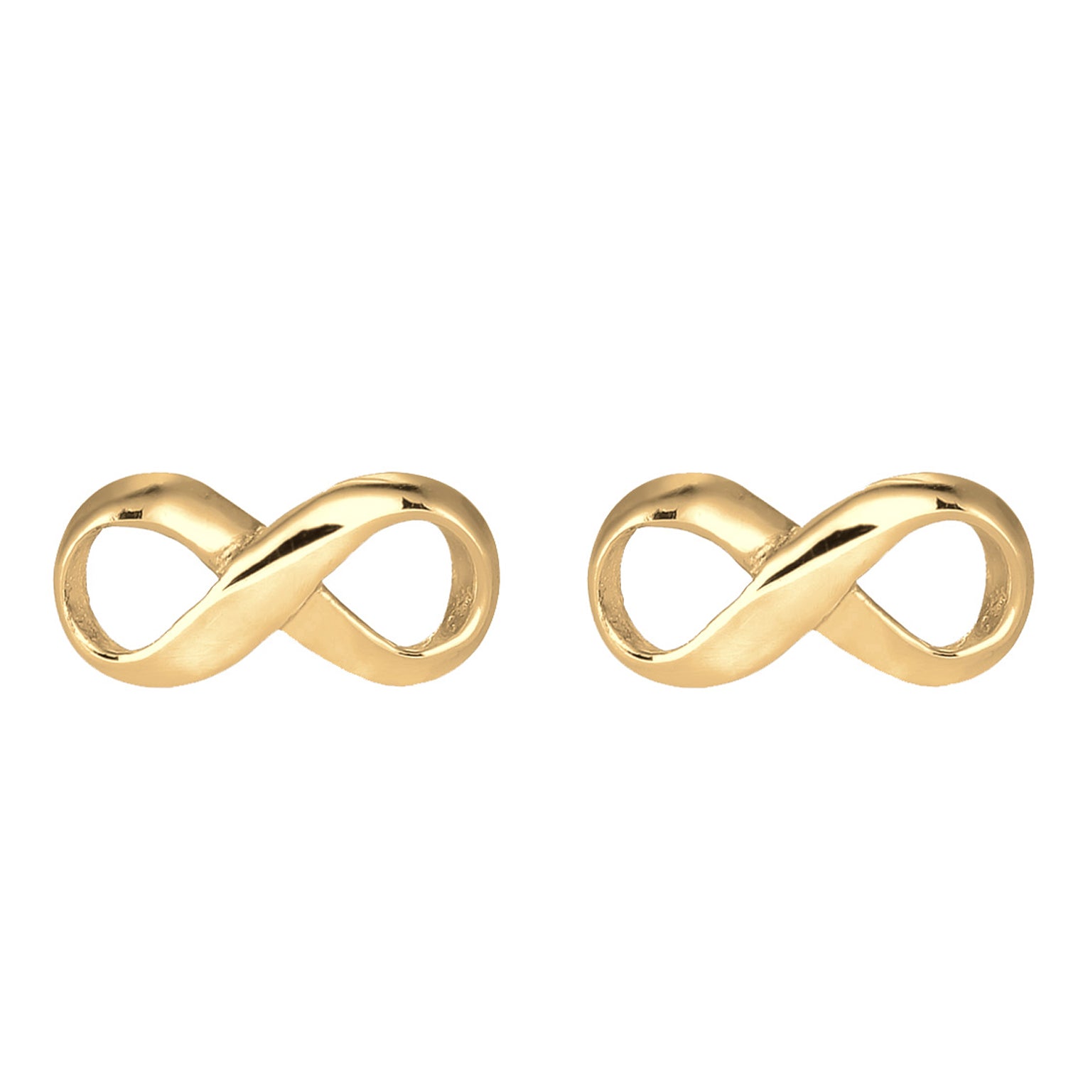 Gold - Elli | Ohrstecker Infinity | 925 Sterling Silber vergoldet