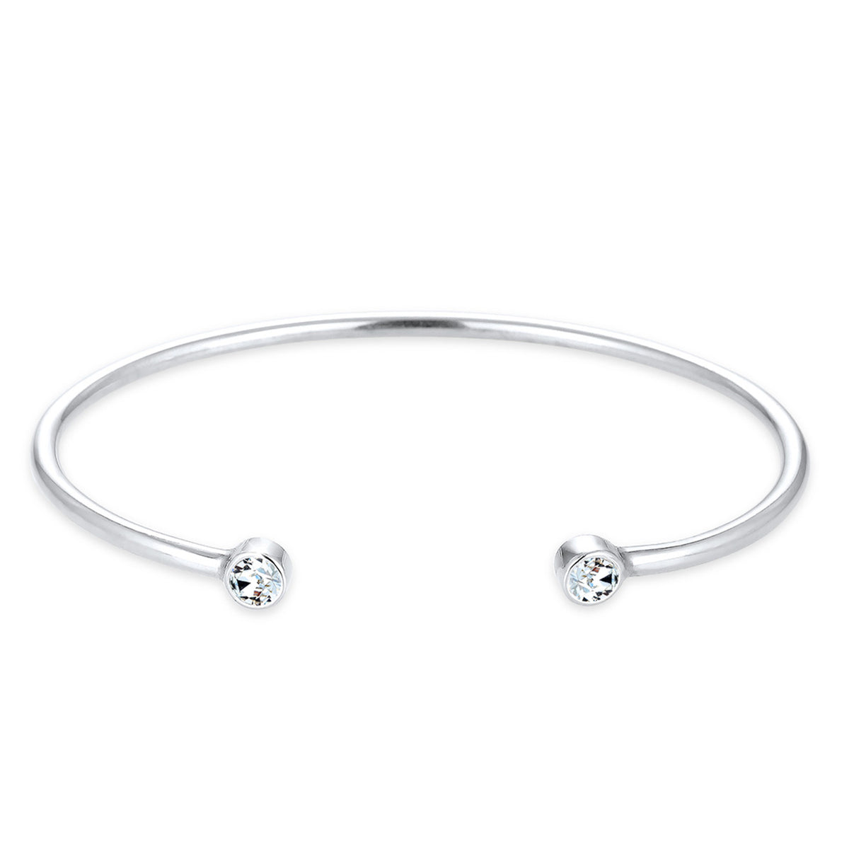 Weiß - Elli | Armreif | Kristall ( Weiß ) | 925er Sterling Silber