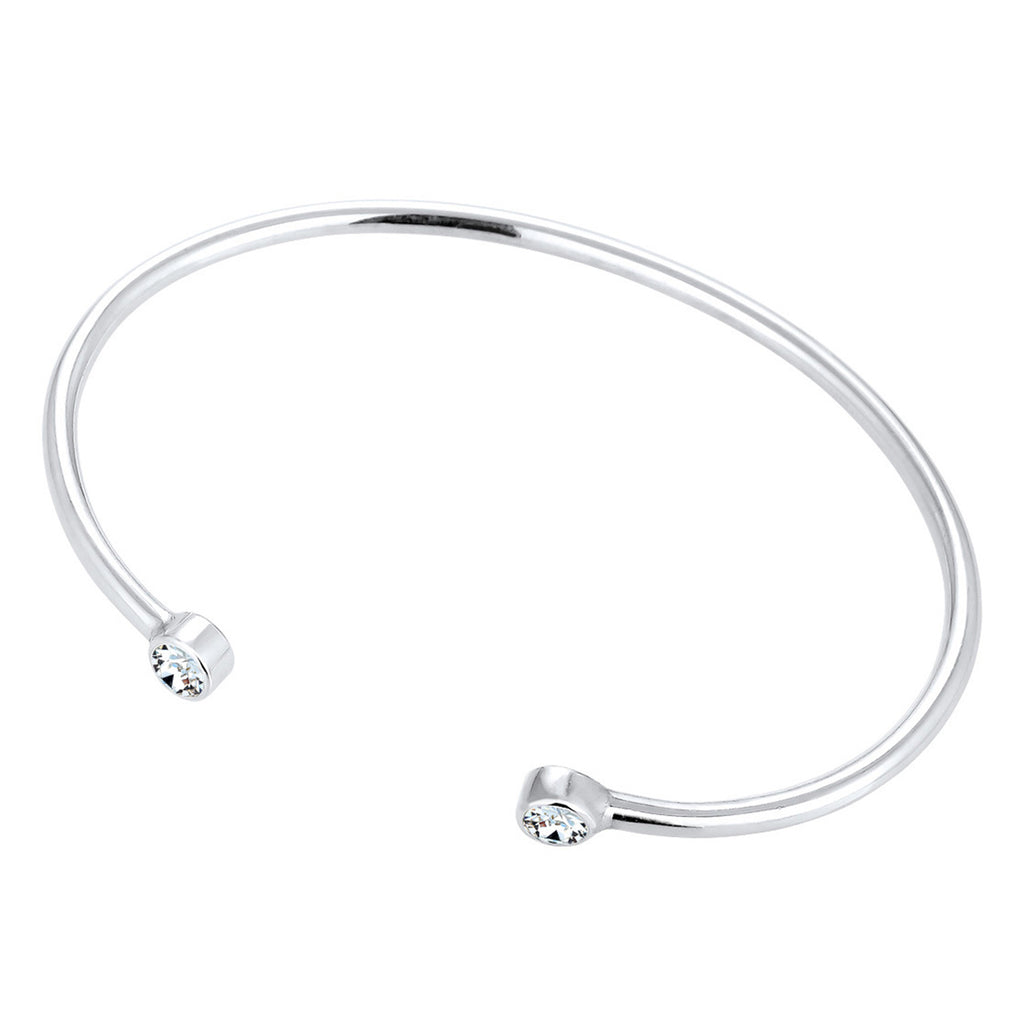 Weiß - Elli | Armreif | Kristall ( Weiß ) | 925er Sterling Silber