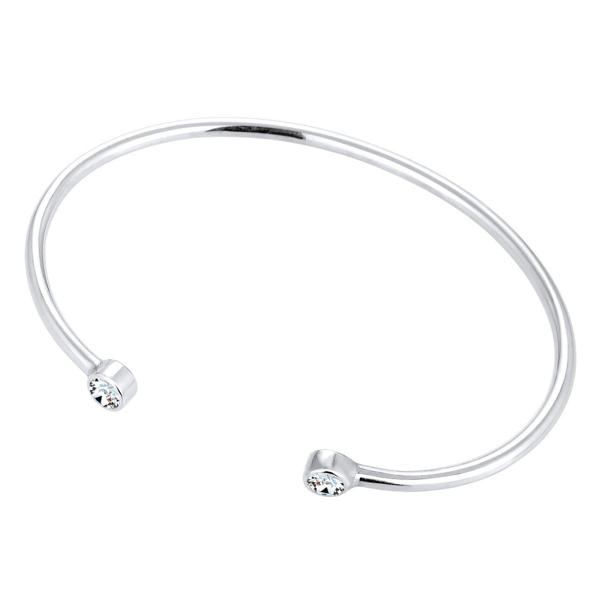 Weiß - Elli | Armreif | Kristall ( Weiß ) | 925er Sterling Silber