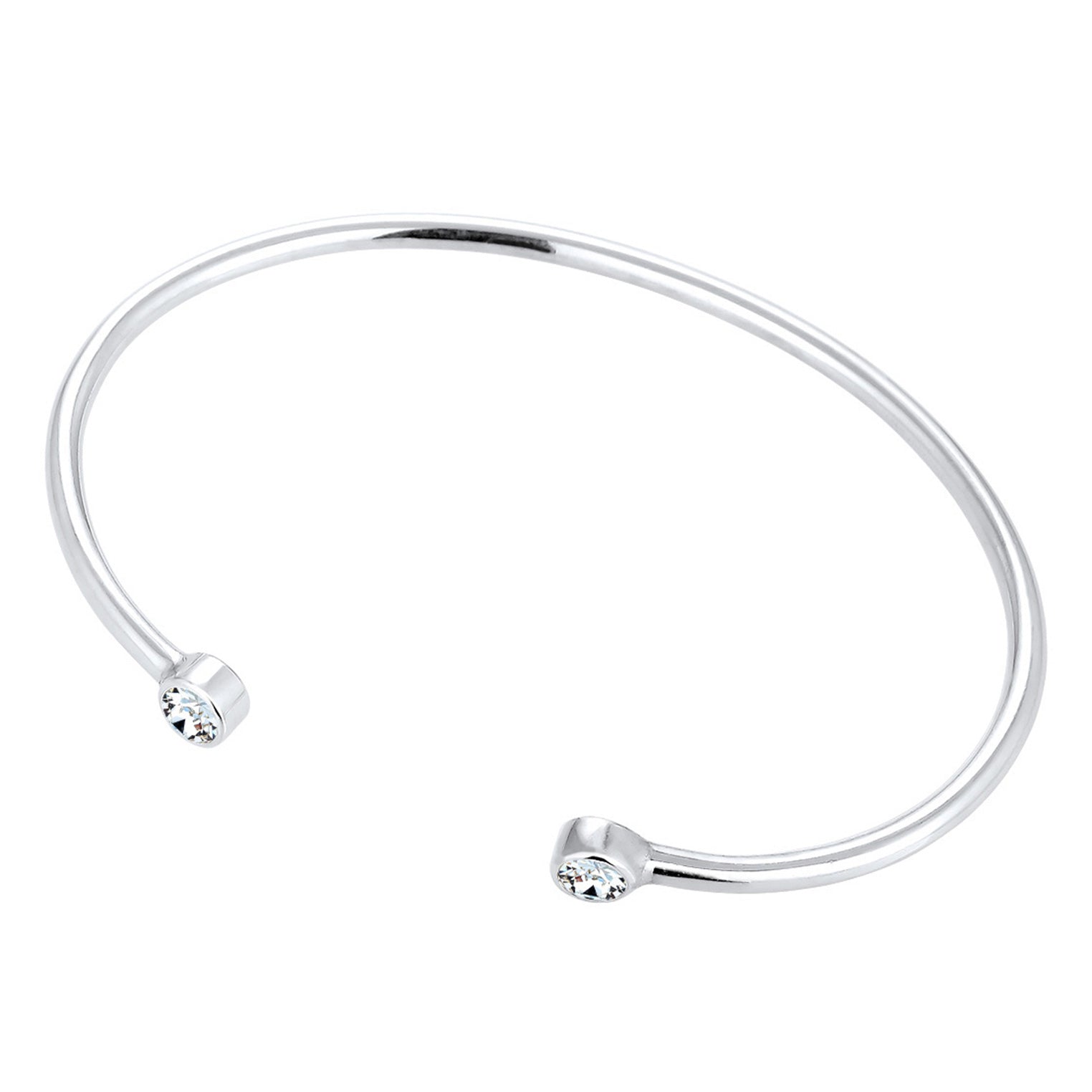 Weiß - Elli | Armreif | Kristall ( Weiß ) | 925er Sterling Silber