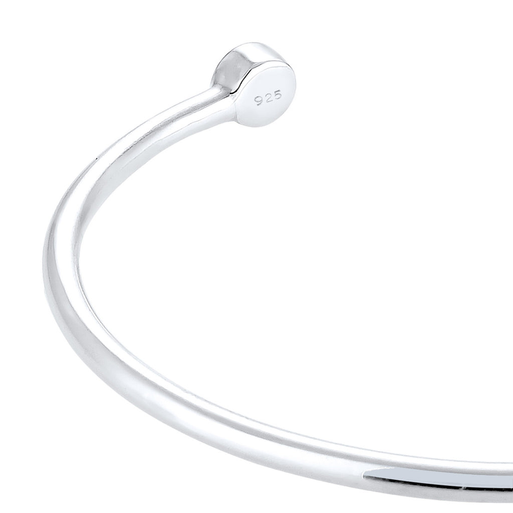 Weiß - Elli | Armreif | Kristall ( Weiß ) | 925er Sterling Silber