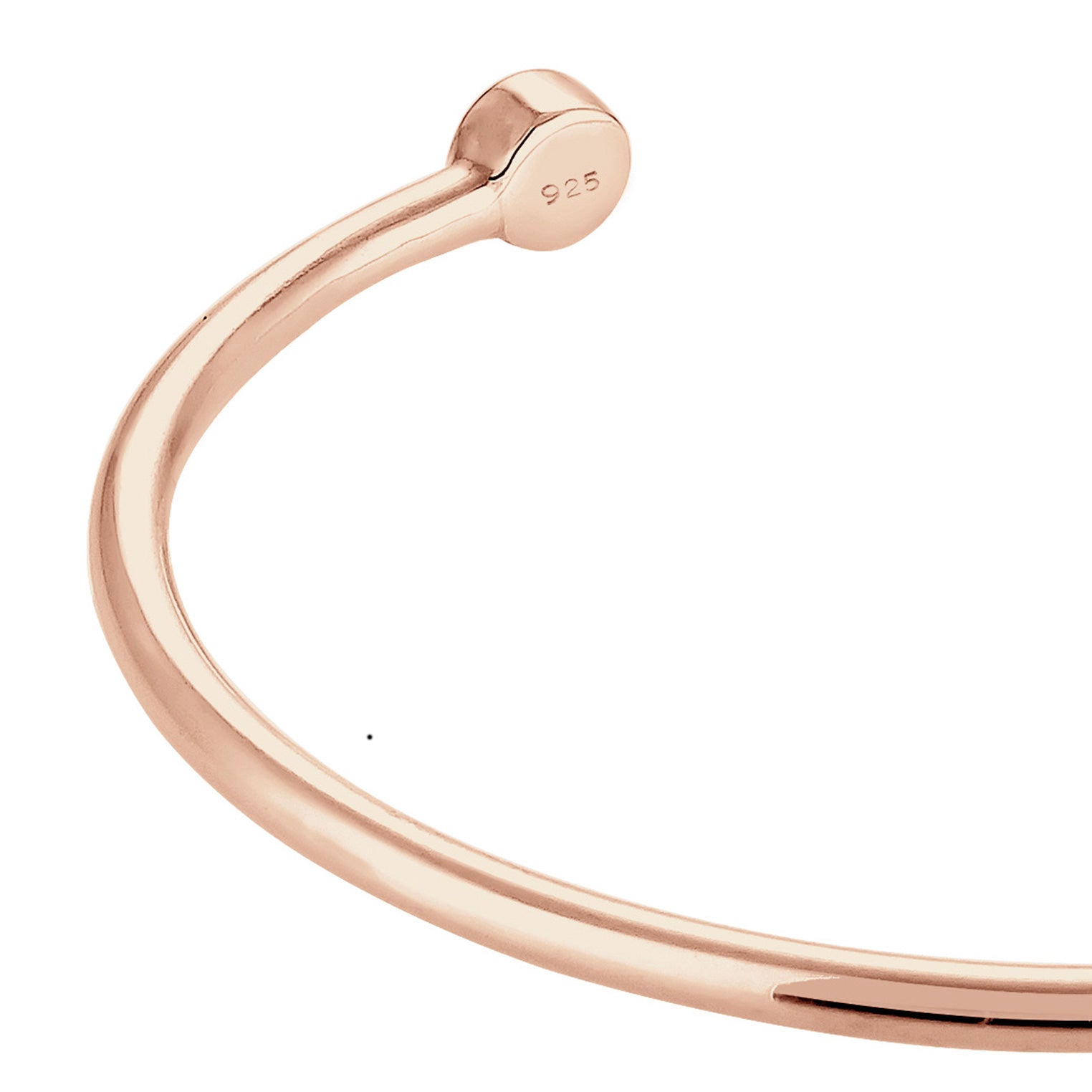 Roségold - Elli | Armreif | Kristall ( Weiß ) | 925 Sterling Silber Rosegold