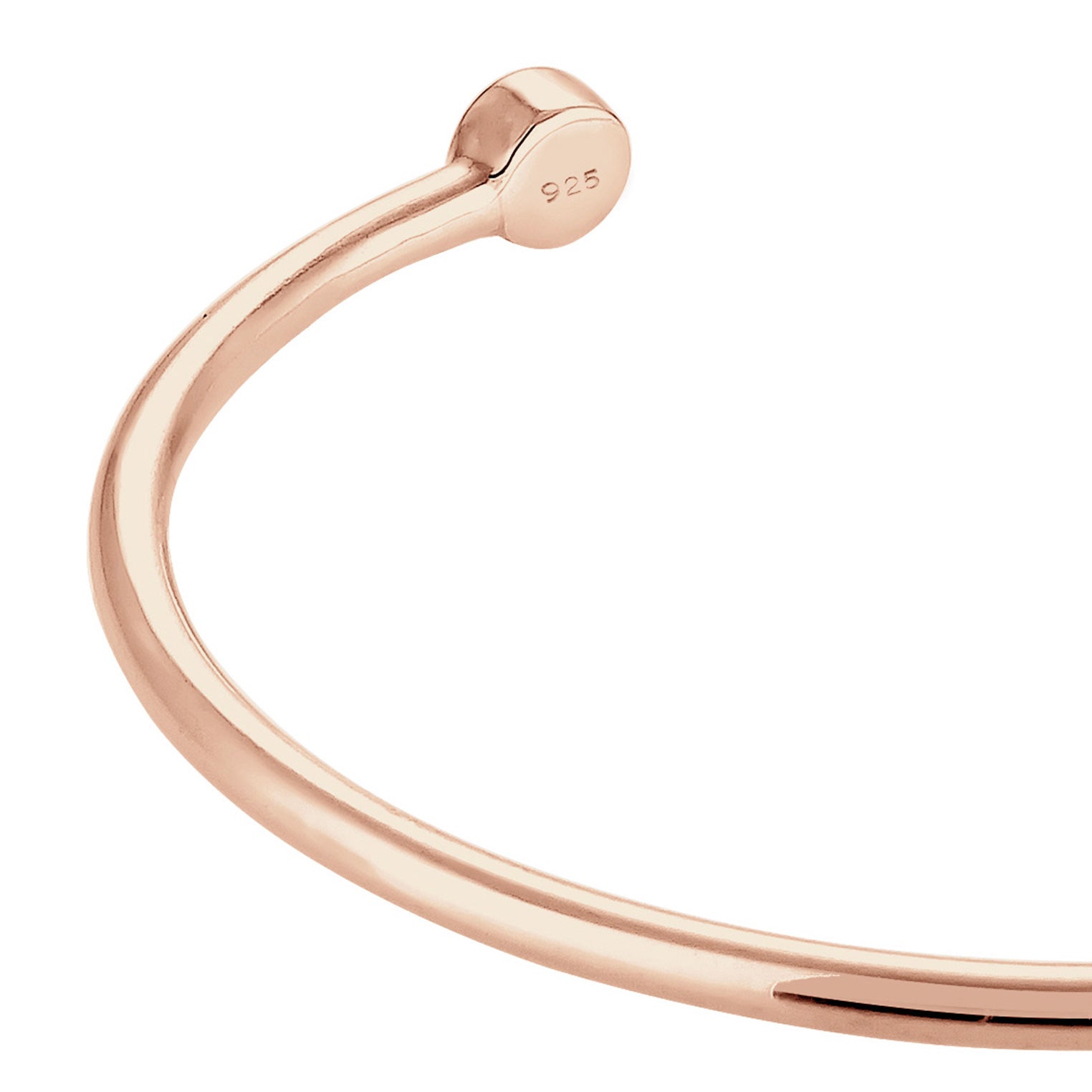 Schwarz - Elli | Armreif | Kristall ( Schwarz ) | 925 Sterling Silber Rosegold