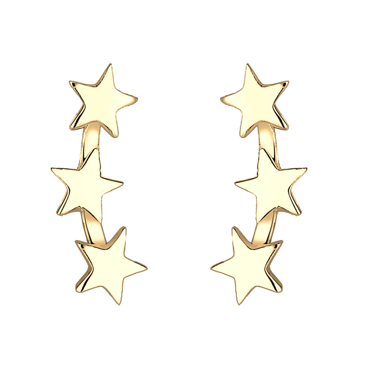 Gold - Elli | Ohrstecker Astro | 925 Sterling Silber vergoldet