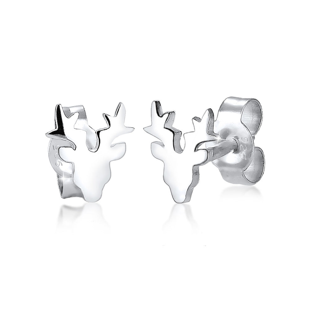 Silber - Elli | Ohrstecker Hirsch | 925er Sterling Silber