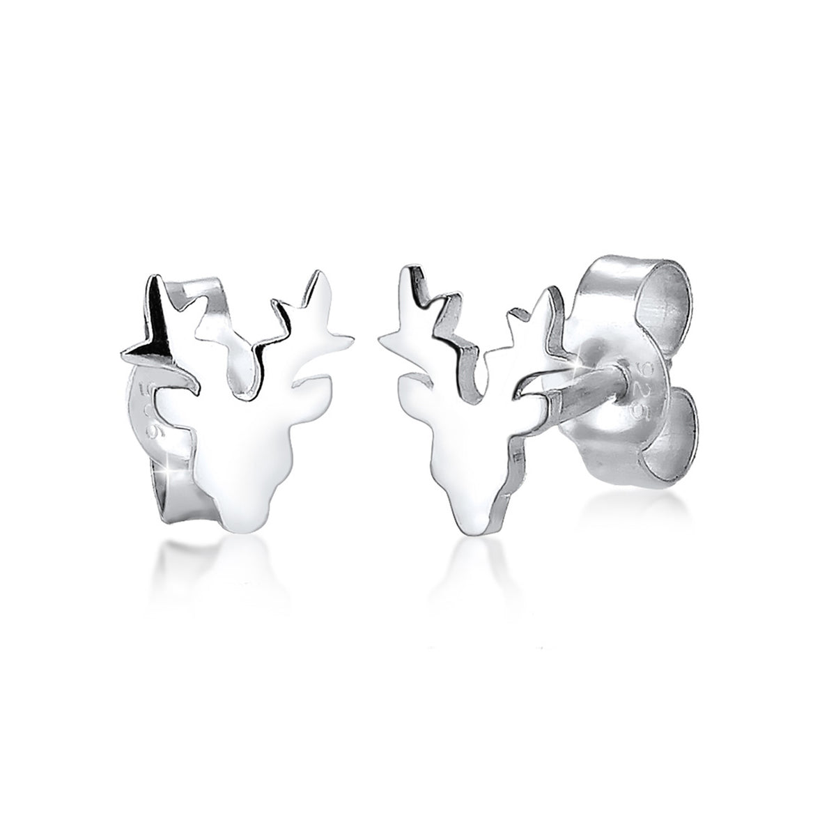 Silber - Elli | Ohrstecker Hirsch | 925er Sterling Silber
