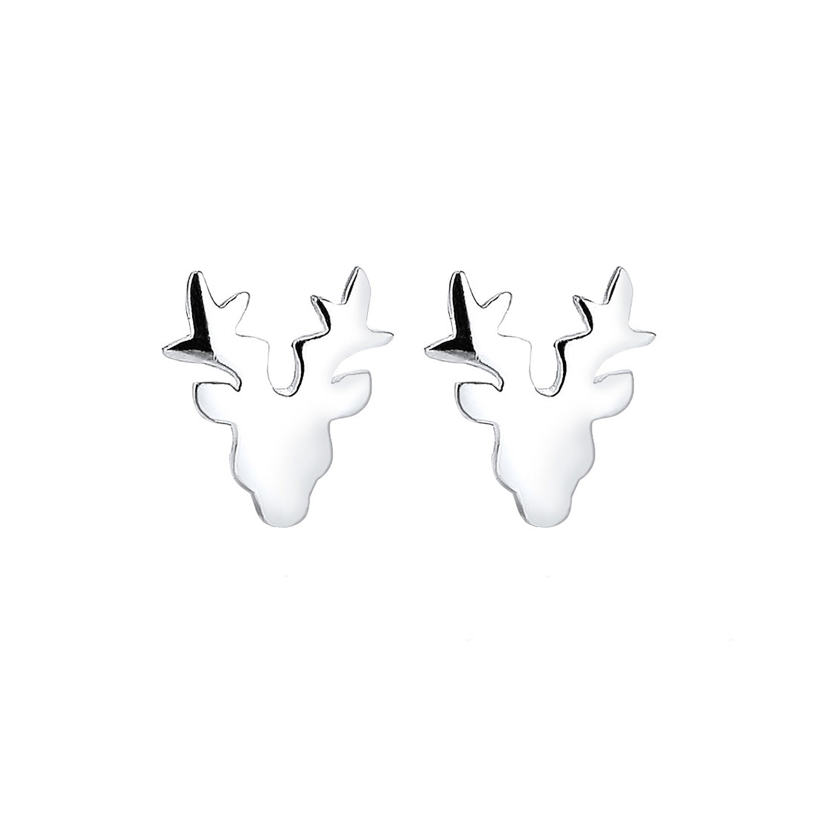 Silber - Elli | Ohrstecker Hirsch | 925er Sterling Silber