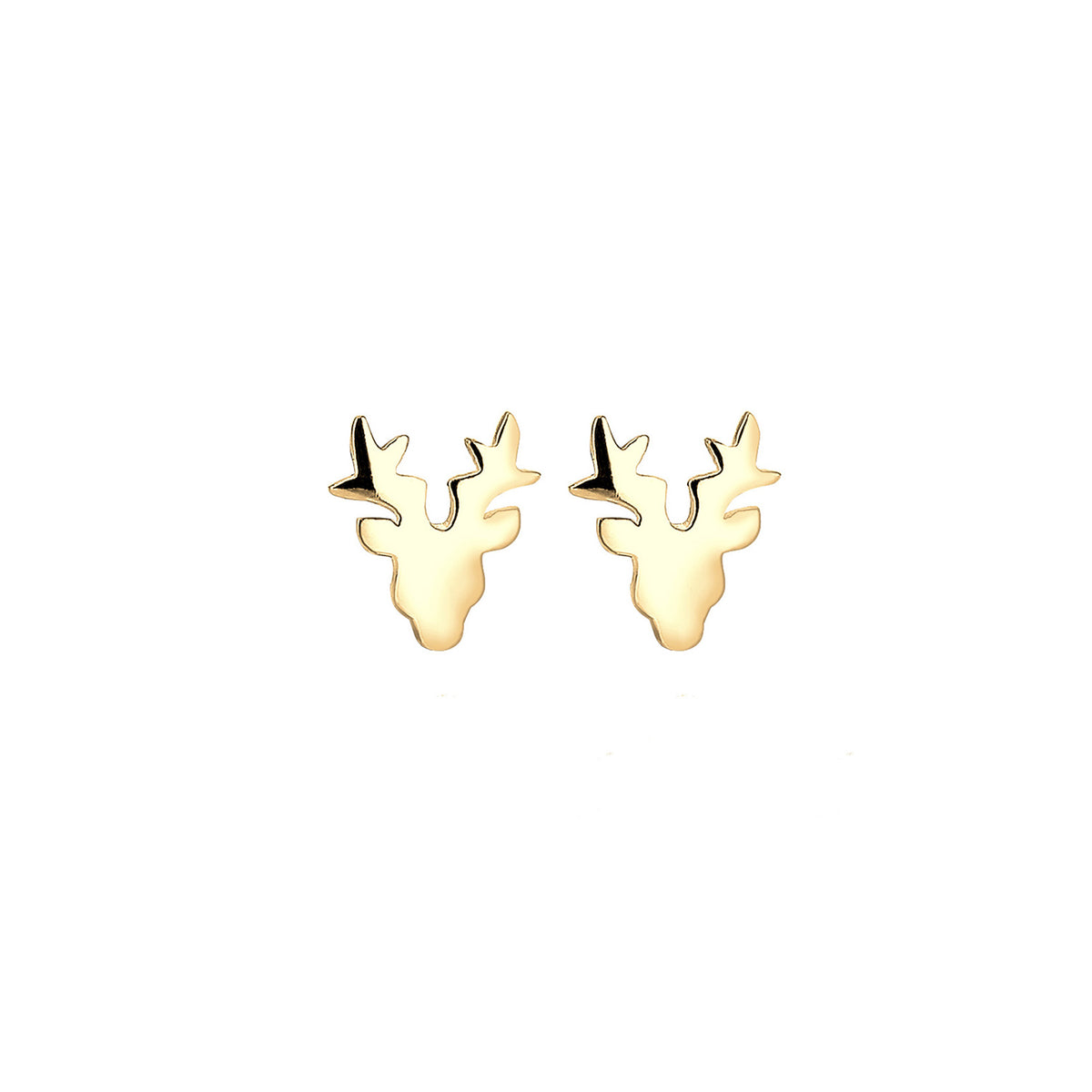Gold - Elli | Ohrstecker Hirsch | 925 Sterling Silber vergoldet
