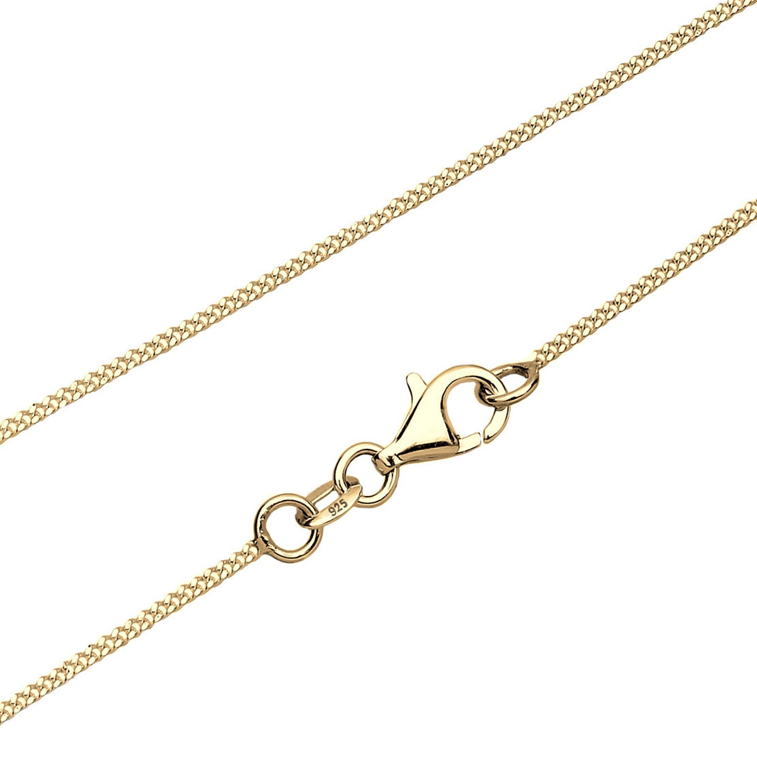 Gold - Elli | Halskette Brezel | 925 Sterling Silber vergoldet