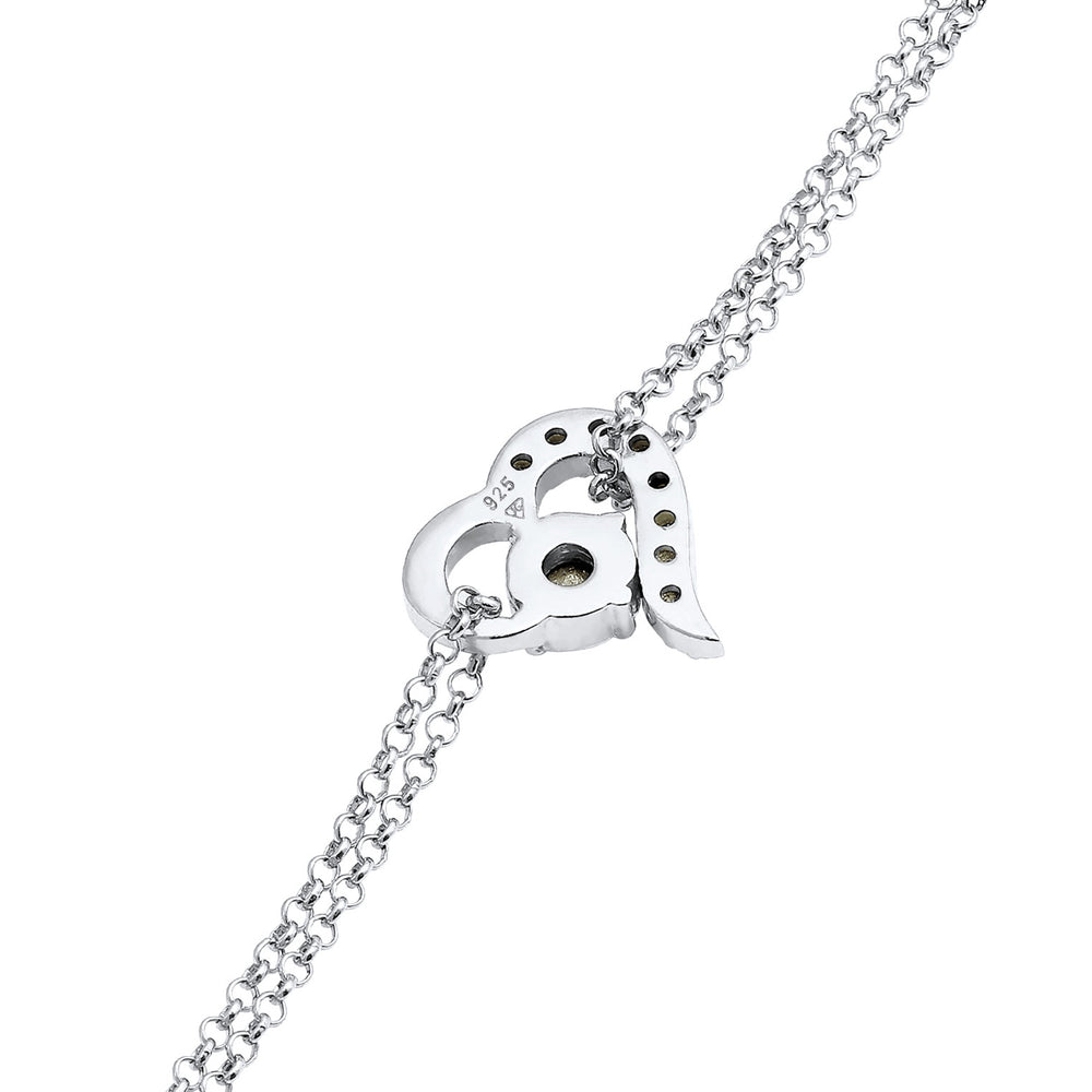 Bracelet heart | Crystal (White)